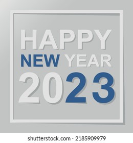 Feliz Año Nuevo 2023. dentro de un marco.