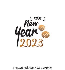 happy new year 2023 inspirational quote writing design