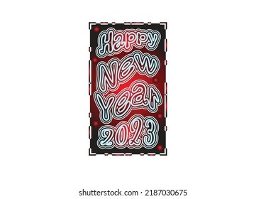 Happy new year 2023 logo, banner and t shirt design template