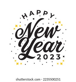 Happy new year 2023 logo design inspiration for new year with unique modern concept Premium Monogram Vector