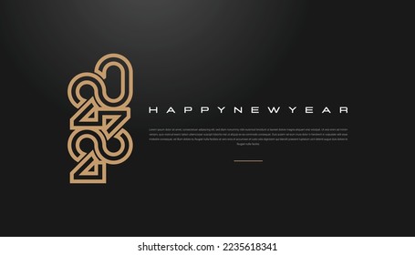 happy new year 2023 logo text template