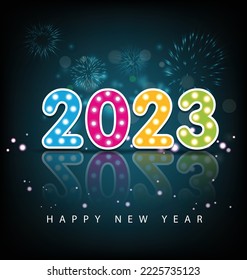 Happy new year 2023. luxury Christmas background design for greeting card, discount poster or sale banner