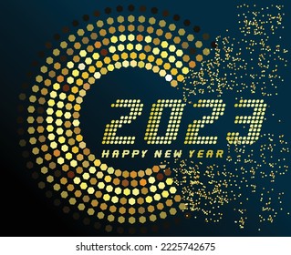 Happy new year 2023. luxury Christmas background design for greeting card, discount poster or sale banner