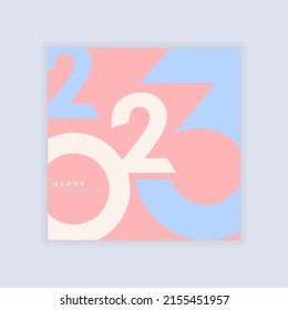 Happy New year 2023 minimalistic poster