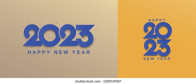 Happy new year 2023 with modern color. 2023 new year celebration greeting