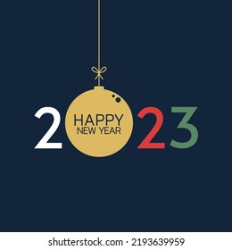 Happy new year 2023 with Paper white numbers. Happy new year 2023 poster.