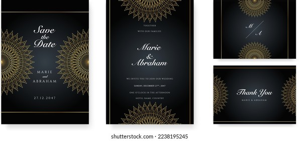 Happy New Year 2023 posters collection in flat style. Greeting card template with colourful graphics and typography. Creative concept for banner, flyer, cover, social media. Vector illustration.