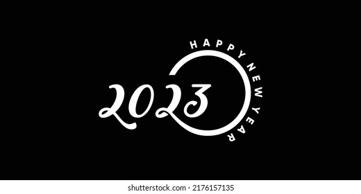 Happy new year 2023 retro style