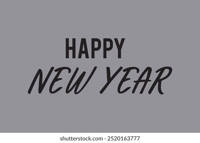 Happy New Year 2023 script text hand lettering. Design template Celebration typography poster, banner or greeting card for Merry Christmas and happy new year. Vector Illustration