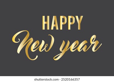 Feliz año Nuevo 2023 texto de escritura letras a mano. Diseño Plantilla Celebración tipografía cartel, Anuncio o tarjeta de felicitación para Feliz Navidades y feliz año nuevo. Ilustración vectorial