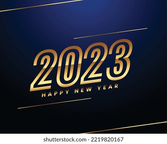 happy new year 2023 shiny greeting card vector 