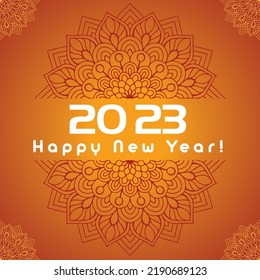 Happy new year 2023 simple post design template