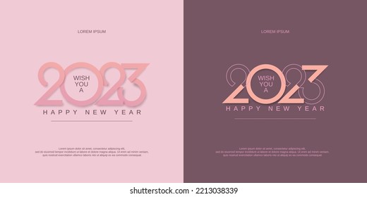 Happy new year 2023 square template. Greetings of 2023 new year for banner, template and card