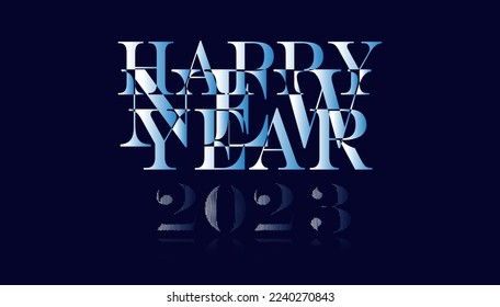 Happy new year 2023 square template . Greeting concept for 2023 new year celebration