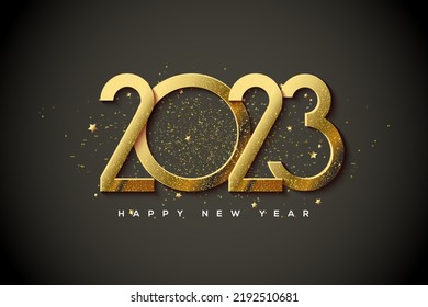 happy new year 2023 with stacked gold numbers - Shutterstock ID 2192510681