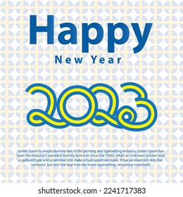 Happy New Year 2023 With Sweden Background Post