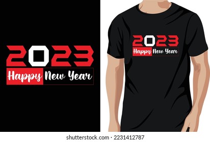 Happy new year 2023 t shirt design