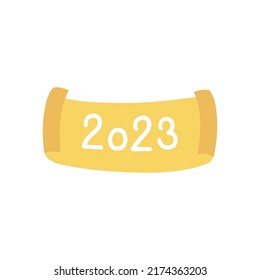 Happy New Year 2023 Text Design Vector template