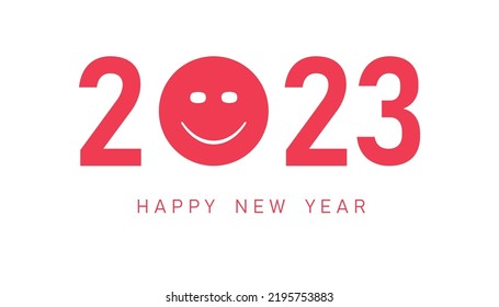 Happy new year 2023 text typography design pattern vector illustration.