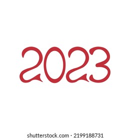 Happy new year 2023 text typography design patter vector illustration