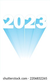 Happy New Year 2023 text design, can use for your  wallpaper or your lockscreen