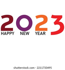 Happy New Year 2023 text design.New year idea concept.
Brochure design template, card, banner.