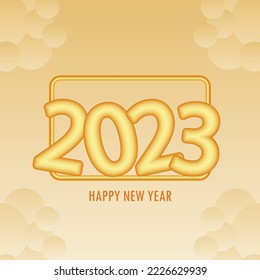 Happy new year 2023 text typography design