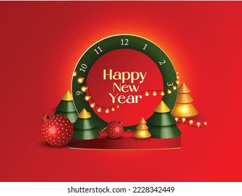 Happy new year 2023 text design elements for new year celebration cards, holidays, decorations , party flyers. Vector Illustration background card for happy new year 2023.