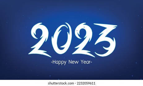 Happy new year 2023 text typography design