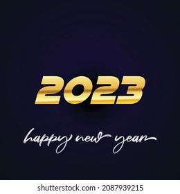 happy new year 2023 vector template. Design for banner greeting cards or print