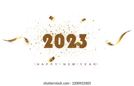 Happy New Year 2023 vector logo design