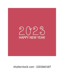 Happy New Year 2023! Vector for design New Year greeting card, cover, logo.