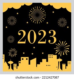 happy new year 2023 vector ilustration
