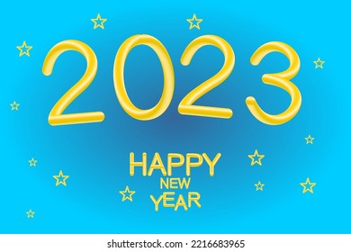 glückliches neues Jahr 2023. Vektorgrafik