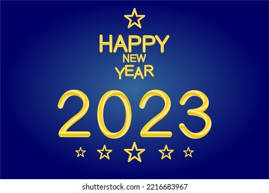 glückliches neues Jahr 2023. Vektorgrafik