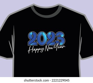 Happy New Year 2023 Vector T-shirt Design