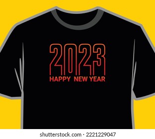 Happy New Year 2023 Vector T-shirt Design
