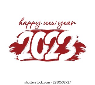 happy new year 2023 vector, new year logo design 2023, can also be used for greeting cards