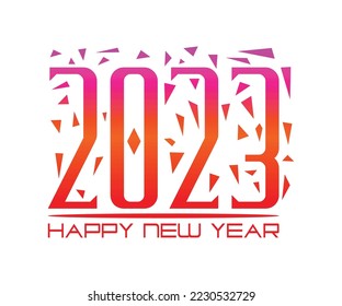 happy new year 2023 vector, new year logo design 2023, can also be used for greeting cards