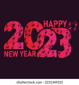 Happy New Year 2023 Vector Art Design