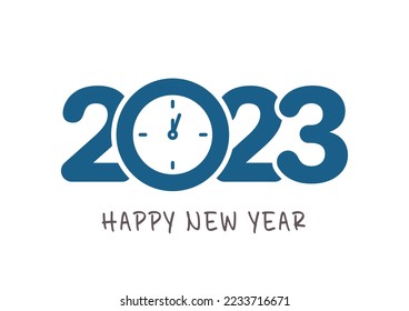 Frohes neues Jahr 2023. Vektorgrafik