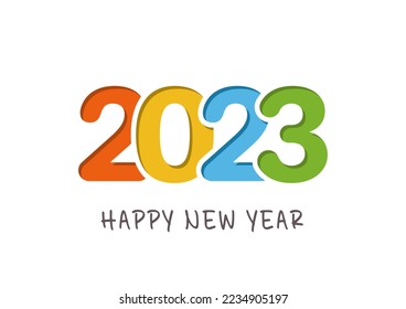 Happy New Year 2023. Vector illustration