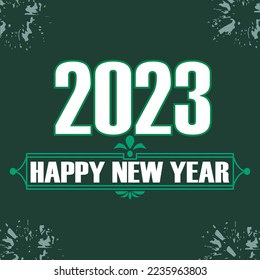 Happy New Year 2023 Vector Art Design