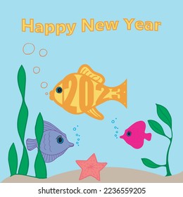 Feliz Año Nuevo 2023 Vector
