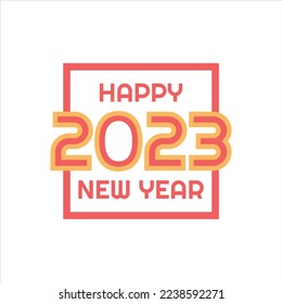 Happy New Year 2023 vector