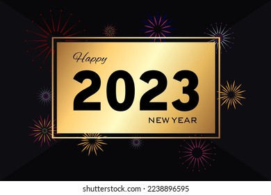 Happy New Year 2023 vector