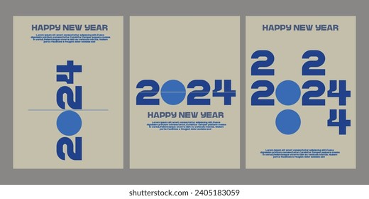 feliz año nuevo 2023 diseño azul vectorial