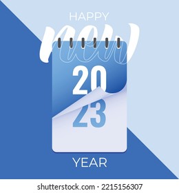 Happy New Year 2023 wish card, design, 2023 último diseño, afiche design