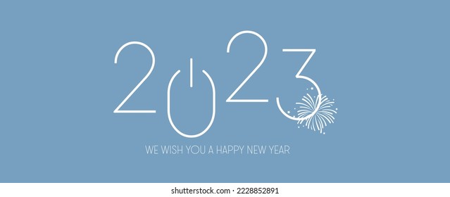  Happy New Year 2023,greeting card Vector Illustration