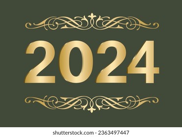 feliz fondo del año nuevo 2024 con patrón para el diseño de tarjetas de felicitación, empaque, calendarios, portadas	